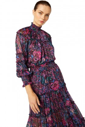 Women ROSALIND TOP Flora Electric | MISA Los Angeles Tops