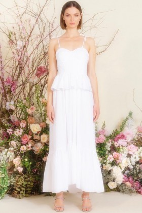 Women ROSIE DRESS White | MISA Los Angeles Midi