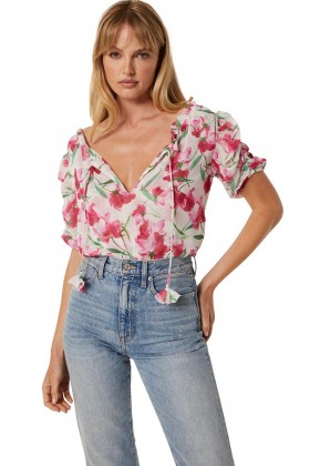 Women SERA TOP Spring Fuchsia | MISA Los Angeles Tops
