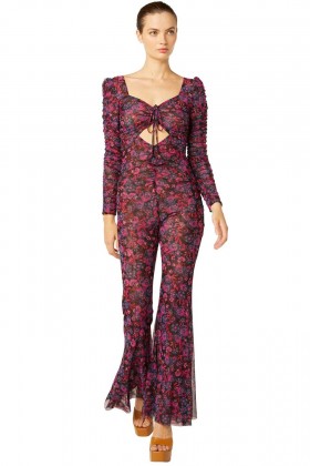 Women SHANIA JUMPSUIT Electric Ditsy Mesh | MISA Los Angeles Jersey & Mesh