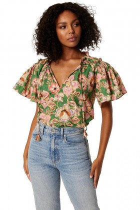 Women SUPARNA TOP Kelly Blossoms | MISA Los Angeles Tops