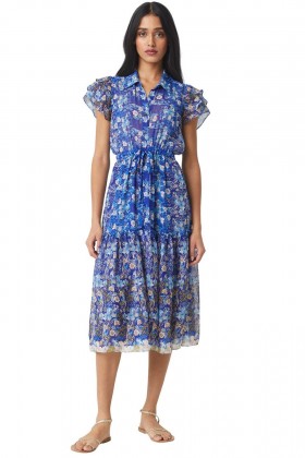 Women VIOLA DRESS Lapis Ombré | MISA Los Angeles Midi