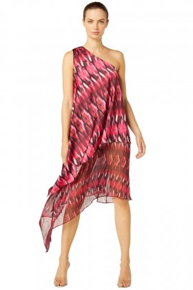 Women YASMIN DRESS Fuchsia Ikat | MISA Los Angeles Midi