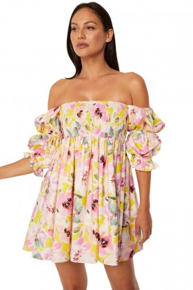 Women ZADIE DRESS Hello Yellow | MISA Los Angeles Mini