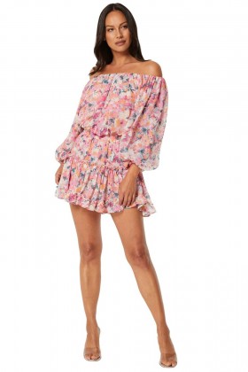 Women ZONIA DRESS Blurred Floral | MISA Los Angeles Mini