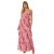 Women DAMITA DRESS Pink Fire Flora | MISA Los Angeles Maxi