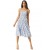 Women LOLA CONVERTIBLE DRESS Blue Crush Toile | MISA Los Angeles Midi