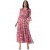 Women PAMELINA DRESS Amaranth Flora | MISA Los Angeles Maxi