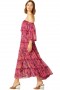  Abito da donna CASSANDRA Batik fucsia | Maxi MISA Los Angeles