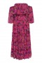  Abito da donna CASSANDRA Batik fucsia | Maxi MISA Los Angeles