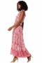  Abito da donna TRINA Rosa Fuoco Flora | MISA Los Angeles Maxi