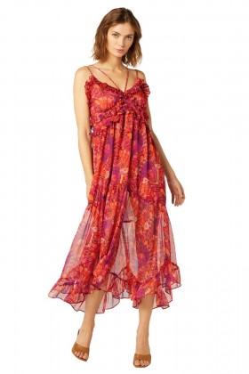  Abito ADRIENNE da donna, farfalla astratta | MISA Los Angeles Midi