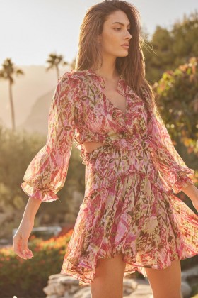 ABITO AMANYA da donna Estivo Ikat | MISA Los Angeles Mini