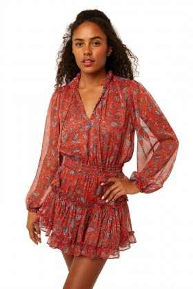  ABITO LORENA Donna Aranciatta Paisley | MISA Los Angeles Mini