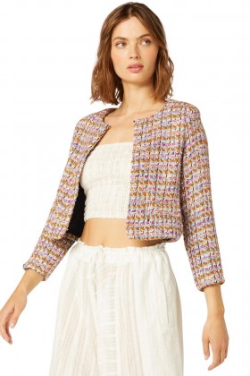  Giacca RACHEL da donna in tweed arcobaleno | Top MISA Los Angeles