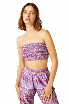  Top da donna ROKSANA BANDEAU Violet Geo | MISA Los Angeles