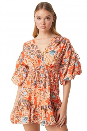  Abito sari da donna Mandarino Flora | MISA Los Angeles Mini