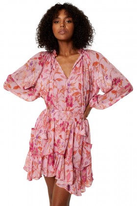 Gonna SOMA da donna Rosa Fuoco Flora | Gonne e pantaloncini MISA Los Angeles