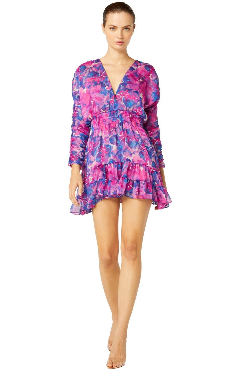 Women CHIARA DRESS Watercolor Blues | MISA Los Angeles Mini