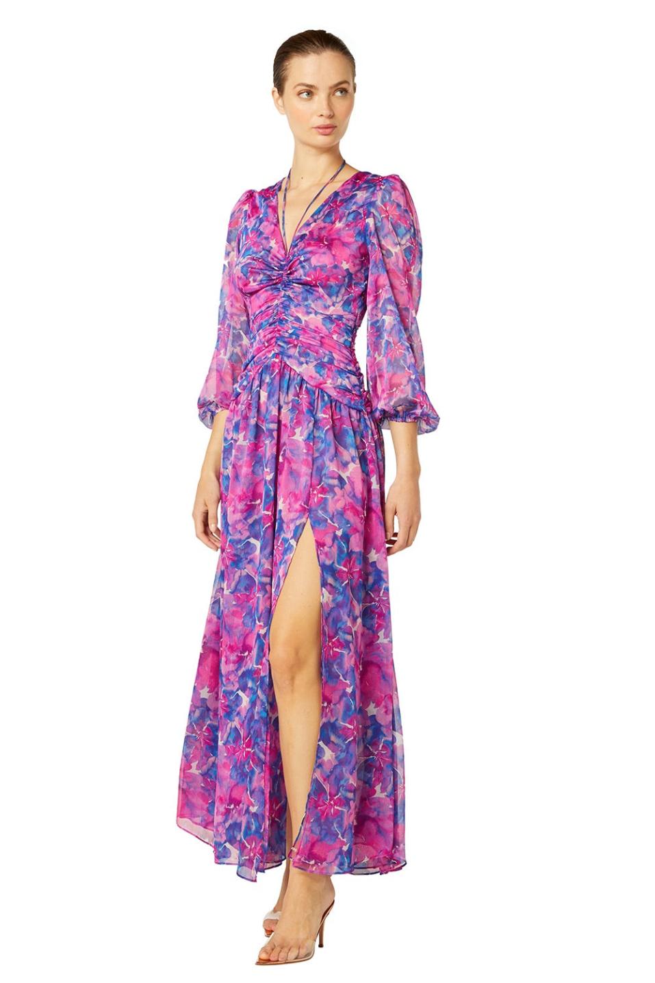 Women IMELDA DRESS Watercolor Blues | MISA Los Angeles Maxi