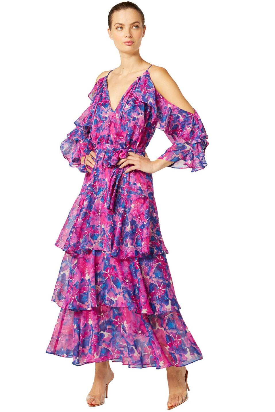 Women PARADIS DRESS Watercolor Blues | MISA Los Angeles Maxi